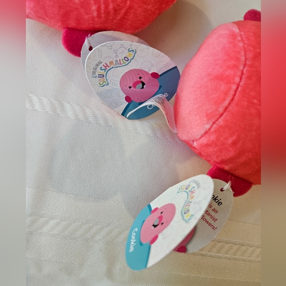 2 Pink Cookie Squushmallow Plush Toys - Picture 8 of 9